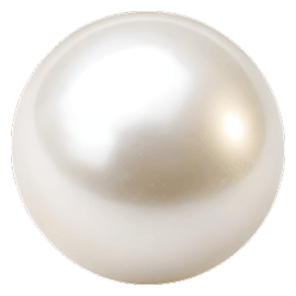 Pearls: White cultured pearls